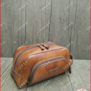کیف چرم دستی اسپرت چرم طبیعی مدل i-691 برند ایزاکو